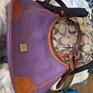 Dooney & Bourke Purple Harrison Shoulder Bag
